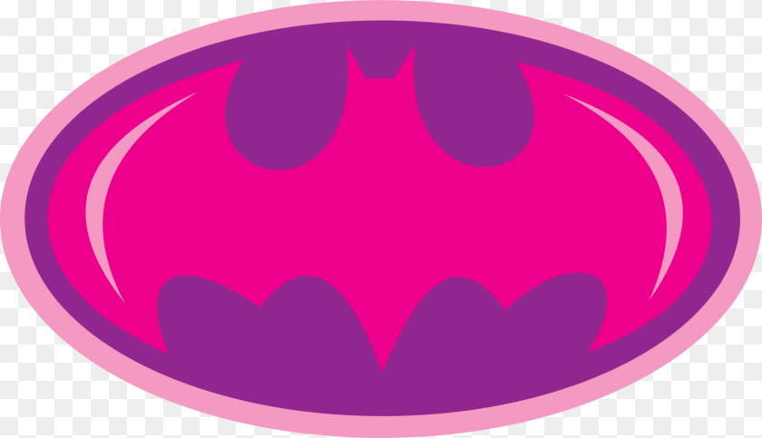 1681x967 Pink Clipart Batgirl Logo Batman Rosa Full Size Circle, Symbol, Leaf, Plant, Batman Logo Transparent PNG