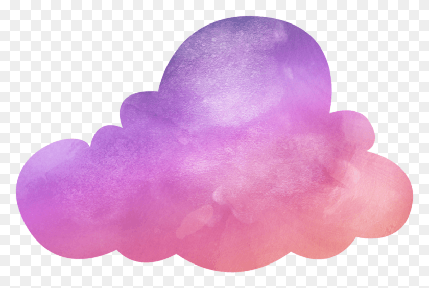 1024x662 Pink Cloud Watercolour Watercolor Ftestickers Crocus, Mineral, Crystal, Quartz HD PNG Download