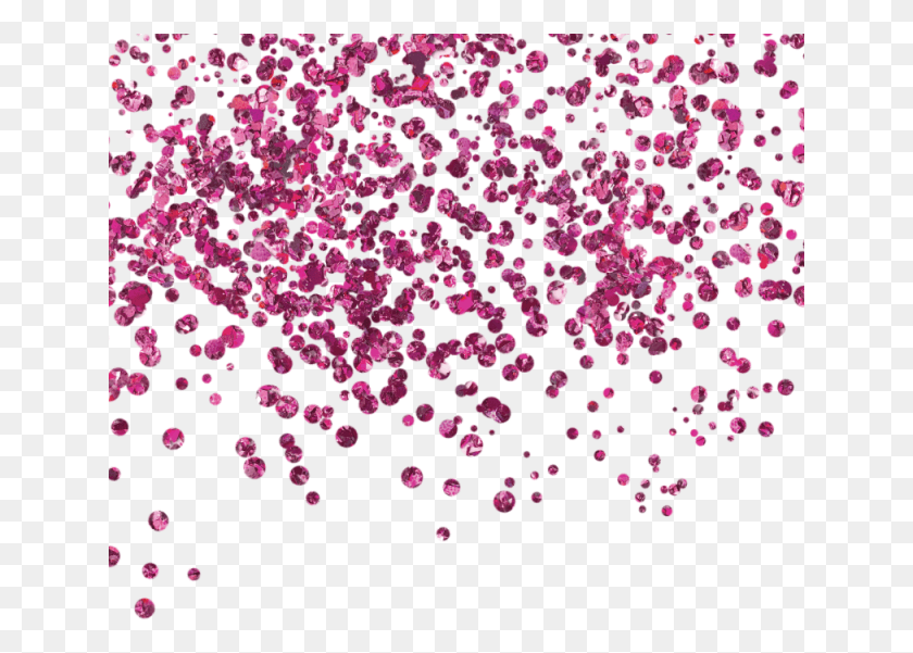 641x541 Розовое Конфетти И Прозрачный Розовый Блеск, Лепесток, Цветок, Растение Hd Png Скачать