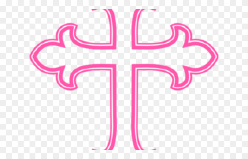 640x480 Pink Cross Cross Clipart Black And White, Text, Symbol, Alphabet HD PNG Download
