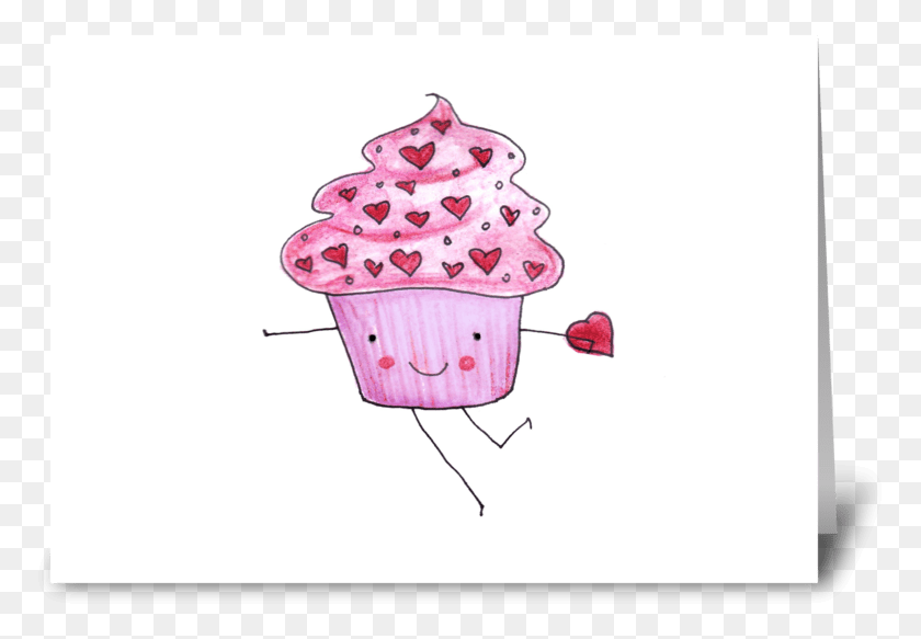 776x523 Pink Cupcake Valentine Greeting Card Ice Cream, Birthday Cake, Cake, Dessert HD PNG Download