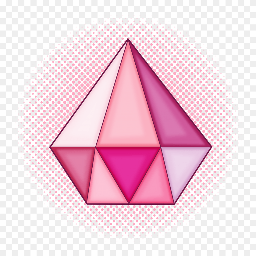 3696x3692 Pink Diamond Gem Version, Triangle, Tent, Star Symbol Descargar Hd Png