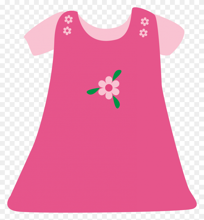 1493x1619 Pink Dress Clipart Infant Clothes Children39s Clothes Clip Art, Clothing, Apparel, T-shirt HD PNG Download
