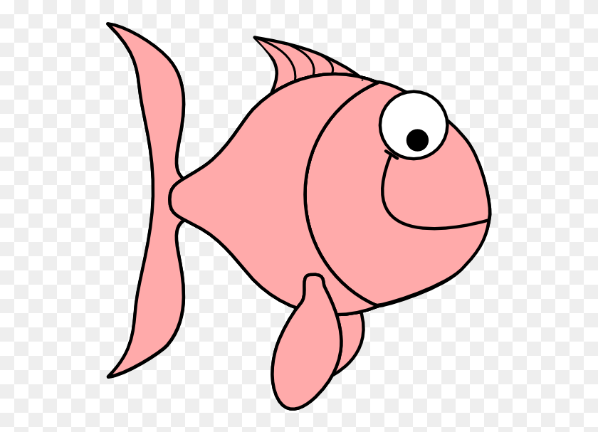 543x547 Pink Fish Clip Art, Animal, Sea Life, Mammal HD PNG Download