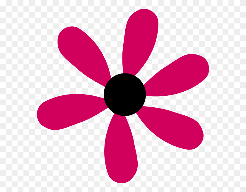 588x596 Pink Flower 6 Petals Clip Art At Clker Flower 6 Petals, Daisy, Plant, Daisies HD PNG Download