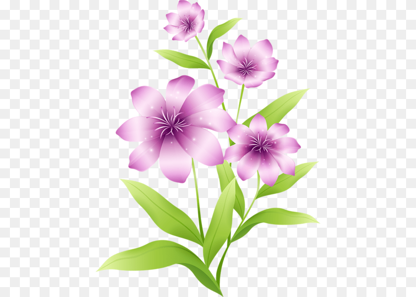454x600 Pink Flower Clipart Large Flower Clip Arts Flowers, Geranium, Plant, Petal Sticker PNG