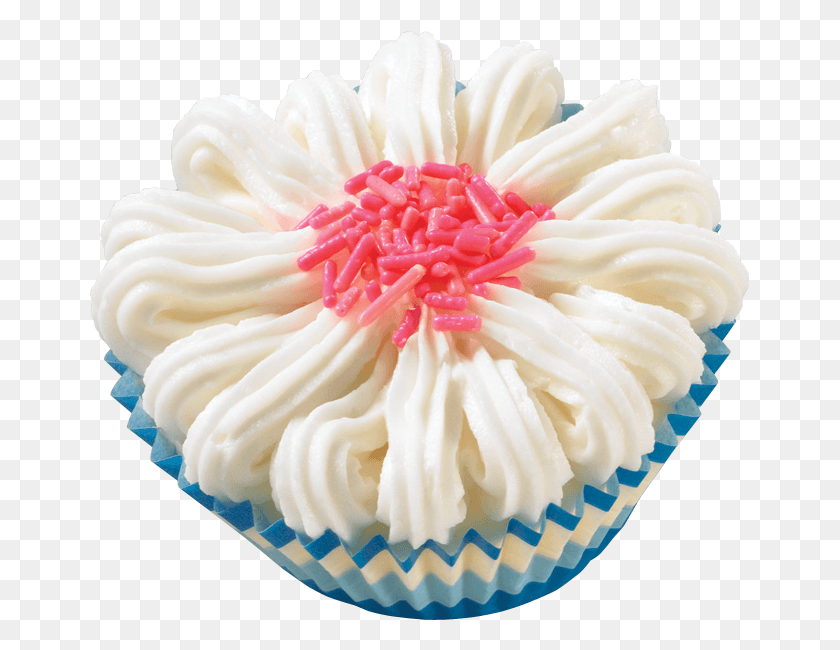 661x590 Pink Flower Ice Cream Cupcake Ice Cream Cupcakes, Cream, Dessert, Food HD PNG Download