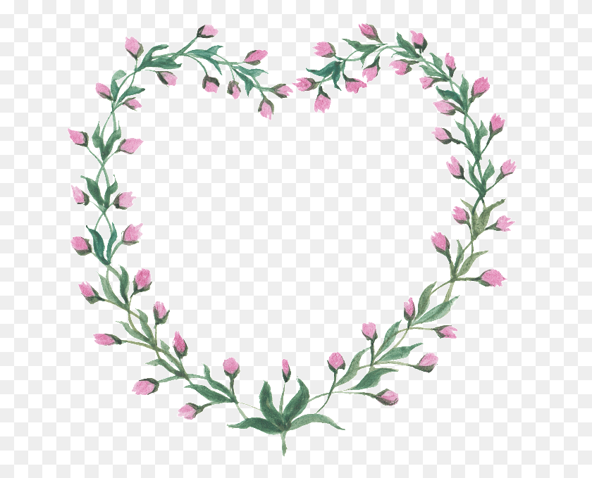 650x619 Pink Flower Wreath Valentine39s Day Gilliflower, Symbol, Star Symbol, Rug HD PNG Download