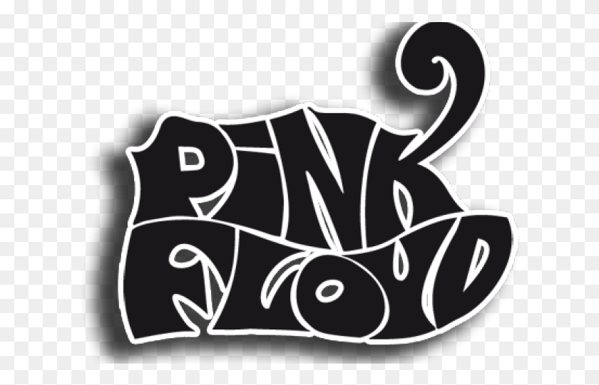 617x481 Pink Floyd Logo, Stencil, Text, Graphics HD PNG Download
