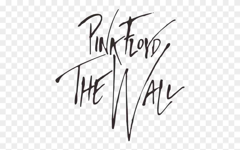 455x464 Pink Floyd Pink Floyd The Wall Text, Handwriting, Bow, Calligraphy HD PNG Download