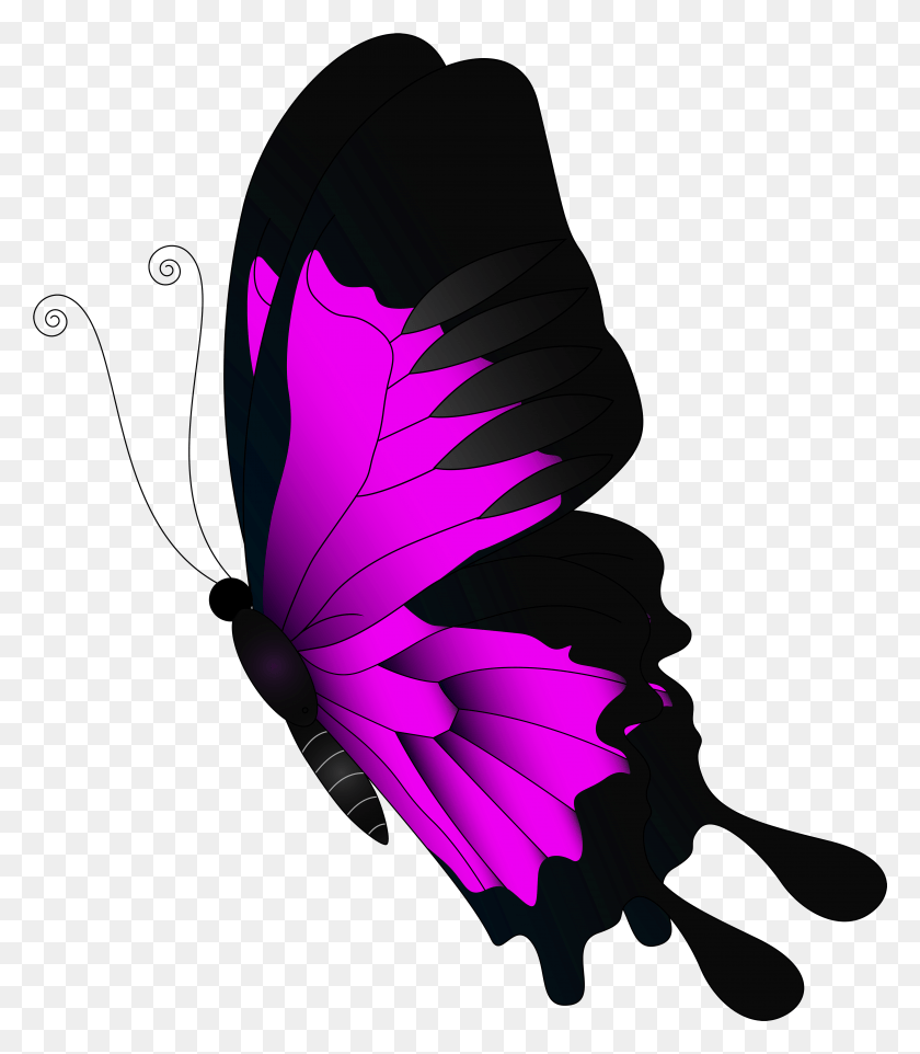 4270x4939 Pink Flying Butterfly Clip Artu200B Gallery Yopriceville Butterfly, Насекомое, Беспозвоночное, Животное, Hd Png Скачать