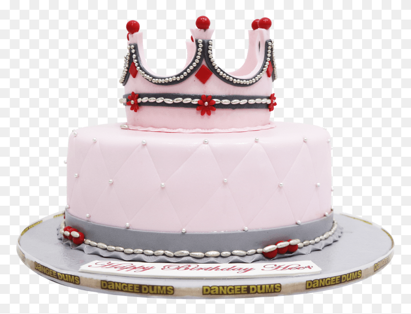 777x581 Pink Girl Crown Cake Birthday Cake, Dessert, Food, Wedding Cake HD PNG Download