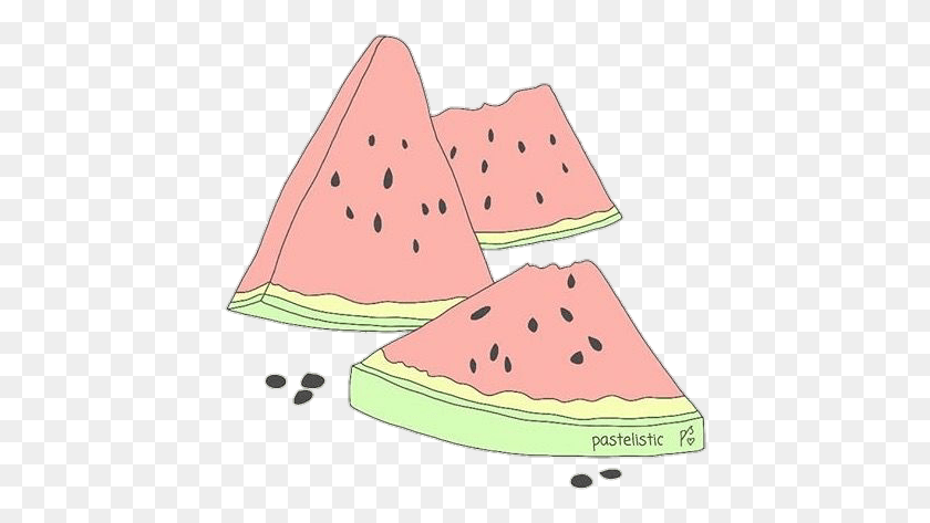 436x413 Pink Girls Kawaii Cute Tumblr Dreams Watermelon Watermelon, Plant, Fruit, Food HD PNG Download