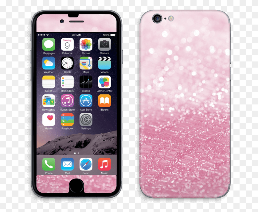 666x630 Pink Glitter Skin Iphone 66s Iphone 7 Plus Charging Point, Mobile Phone, Phone, Electronics HD PNG Download