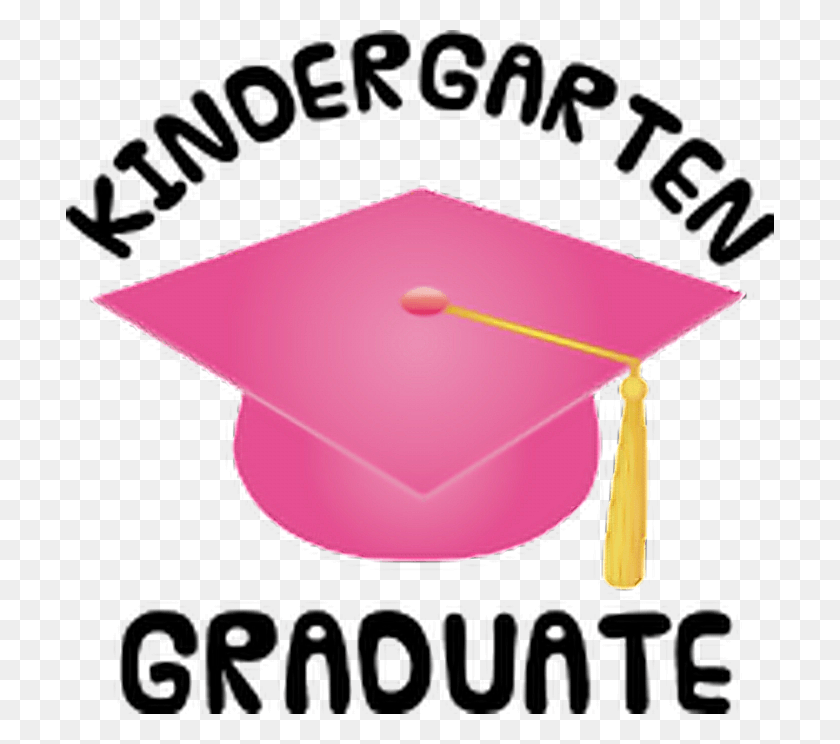 708x684 Pink Gold Graduation Cap Hat Kindergartengraduation Kindergarten Graduate, Graduation, Text HD PNG Download