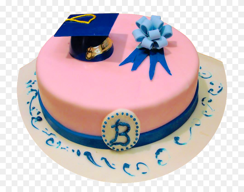 724x600 Pink Graduation Cake Pink And Blue Graduation Cake, Birthday Cake, Dessert, Food HD PNG Download