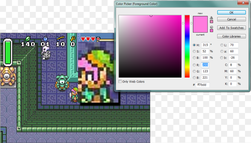 Pink Hair Snes Link Transparent PNG