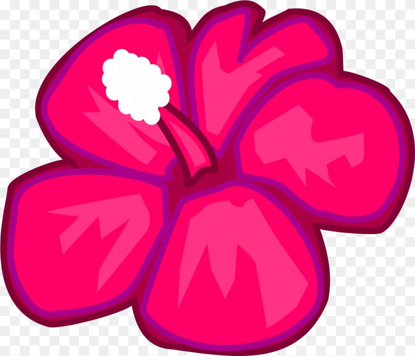 1601x1375 Pink Hawaiian Flower Svg Vector Clip Girly, Plant, Petal, Geranium, Hibiscus PNG