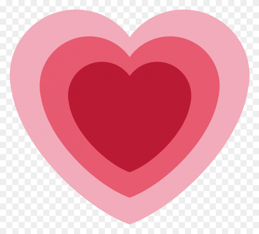839x752 Розовое Сердце Emoji Android Heart Emoji, Коврик Hd Png Скачать