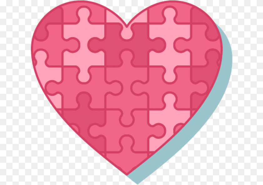 646x591 Pink Heart Puzzle Image Purepng Cc0 Portable Network Graphics Transparent PNG