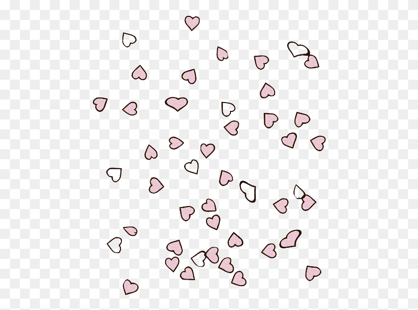 470x563 Розовые Сердца Фон Tumblr Сердце Прозрачный Фон Tumblr, Бумага, Лепесток, Цветок Hd Png Скачать