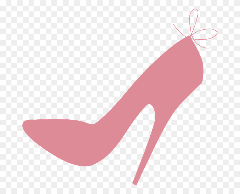683x621 Pink Heel Clip Art, Clothing, Apparel, Footwear HD PNG Download