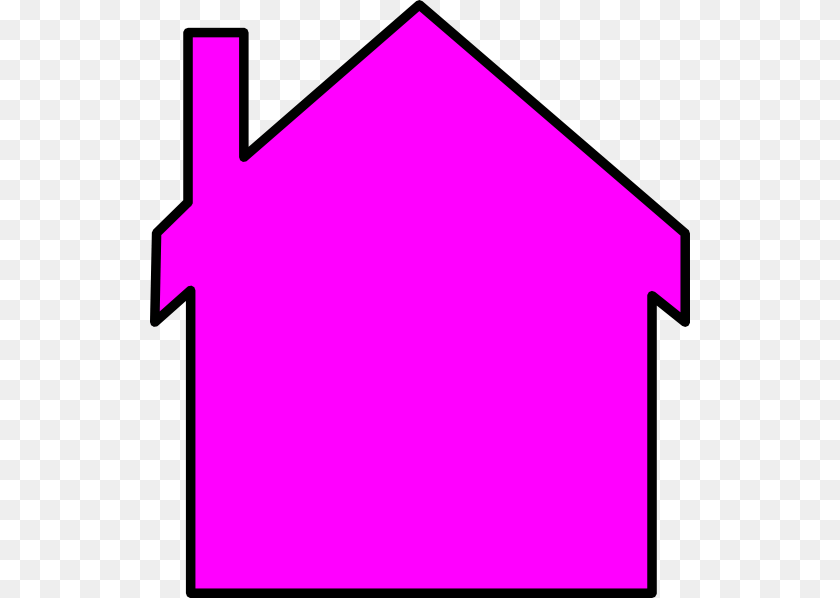 540x598 Pink House Logo Gook Pink House Outline Clipart, Nature, Outdoors, Architecture, Building Sticker PNG