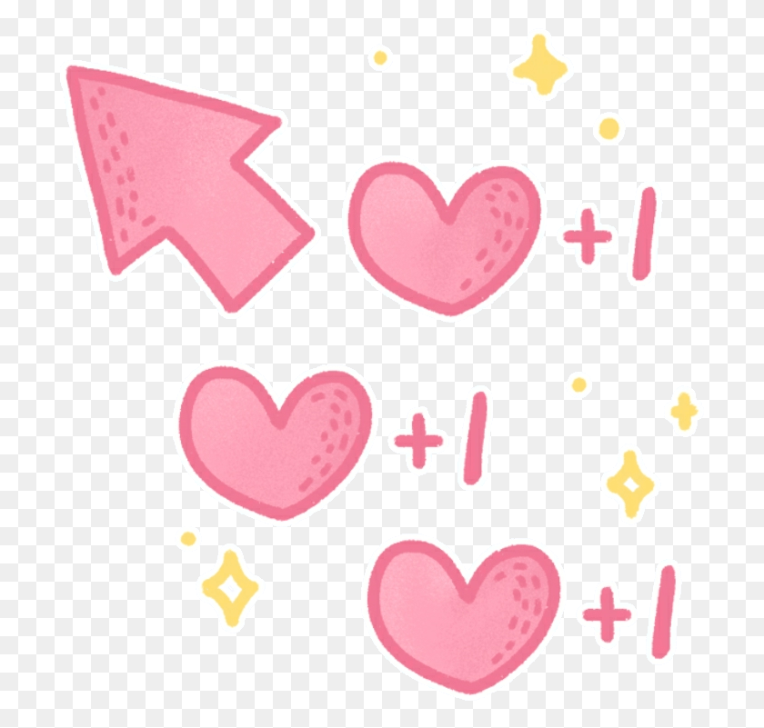 709x741 Descargar Png Pink Kawaii Cute Arrows Sparkles Sparkle Hearts Heart, Dulces, Comida, Confitería Hd Png