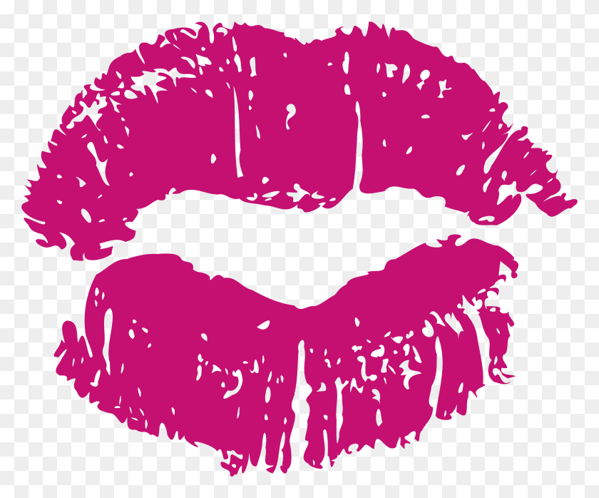 7917x6482 Pink Kiss Transparent Clip Art Image, Mouth, Lip, Teeth HD PNG Download