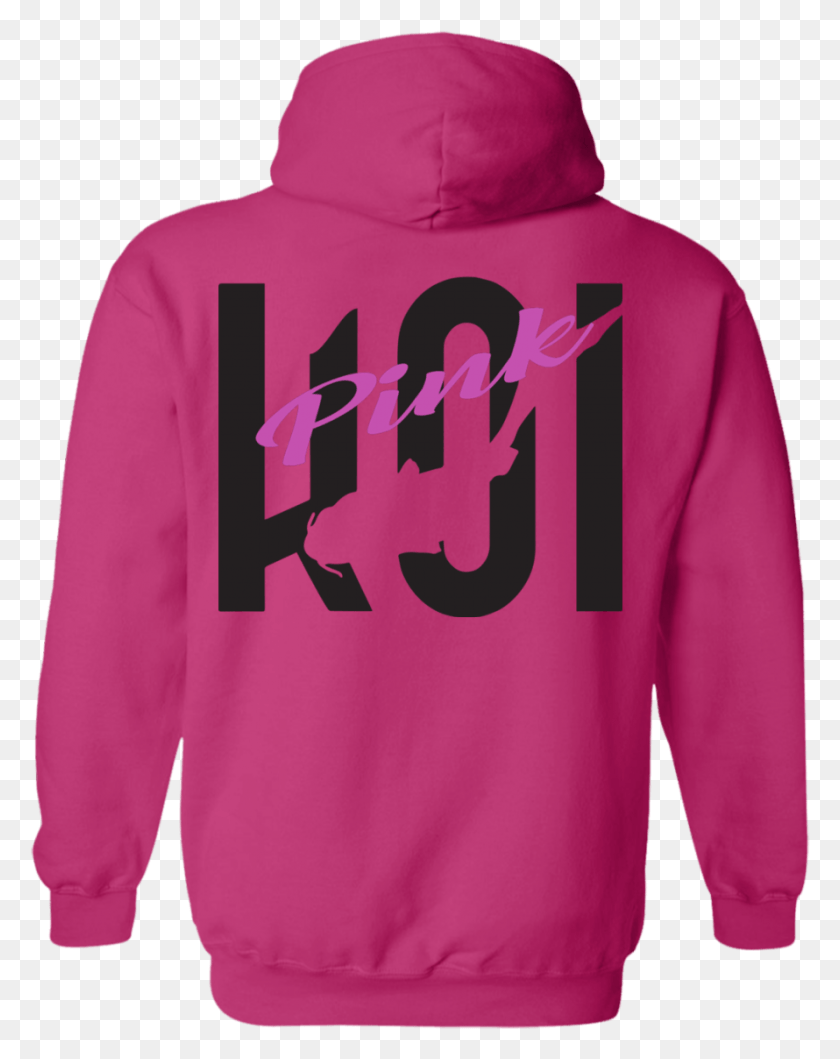 890x1140 Pink Koi Silhouette Pullover Hoodie 8 Oz Go Go Hoodie, Clothing, Apparel, Sweatshirt HD PNG Download