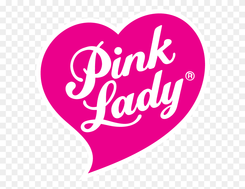 596x587 Pink Lady Apple Logo Heart, Label, Text, Word HD PNG Download