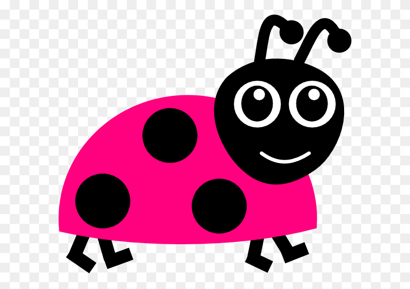 600x534 Pink Lady Bug Clipart, Stencil, Texture, Clothing HD PNG Download