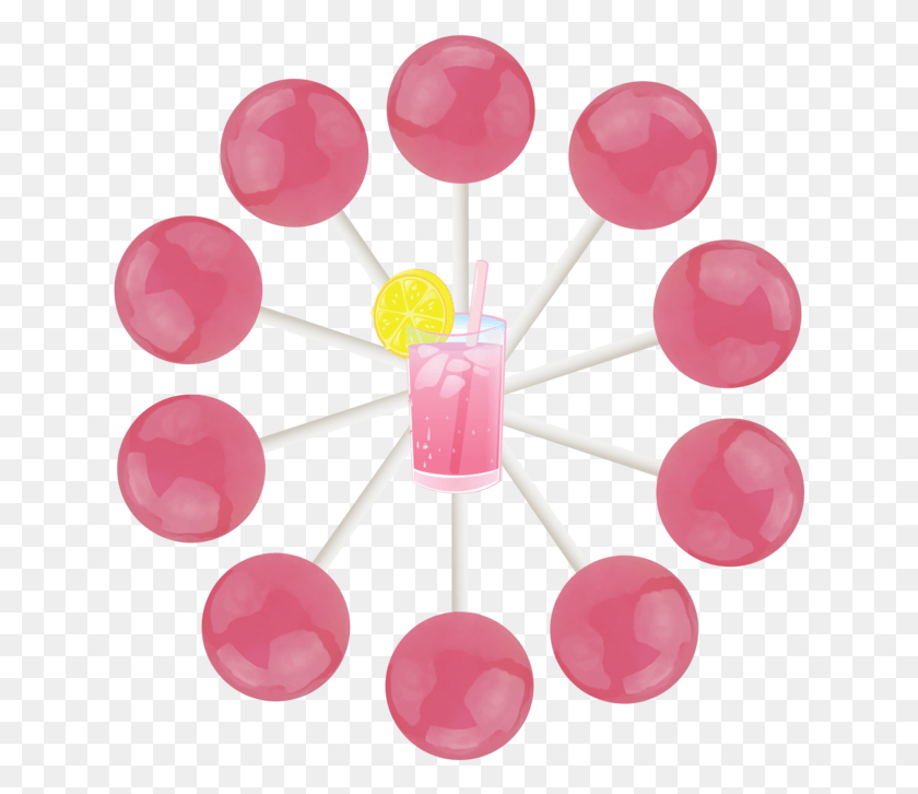 634x666 Pink Lemonade Lollipop Bag Diagram Of Ledger Account, Candy, Food, Sweets HD PNG Download