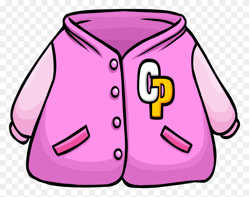 1906x1480 Pink Letterman Jacket Club Penguin, Clothing, Apparel, Text HD PNG Download