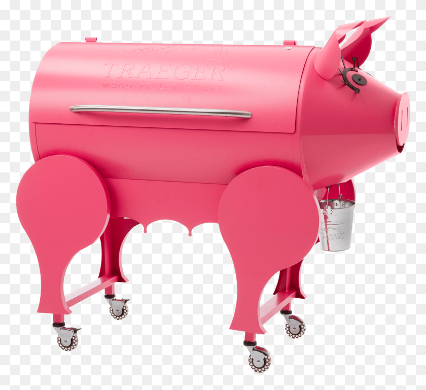 1944x1769 Pink Lil Pig Pellet Grill Traeger Wood Fired Grills Traeger Grills, Animal, Sphere, Mammal HD PNG Download