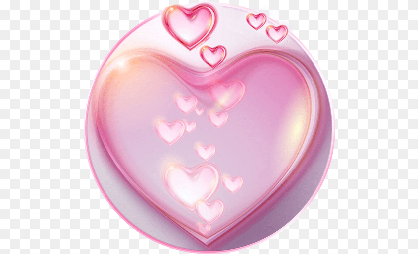 507x511 Pink Love Theme Apk 1 Girly, Heart, Plate PNG