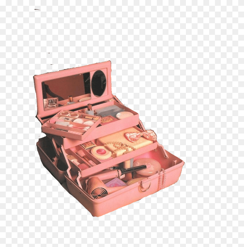 624x791 Розовая Коробка Для Макияжа Polyvore Moodboard Filler Острый Эстетический Гранж Розовый, Мебель, Торт Ко Дню Рождения, Торт Png Скачать