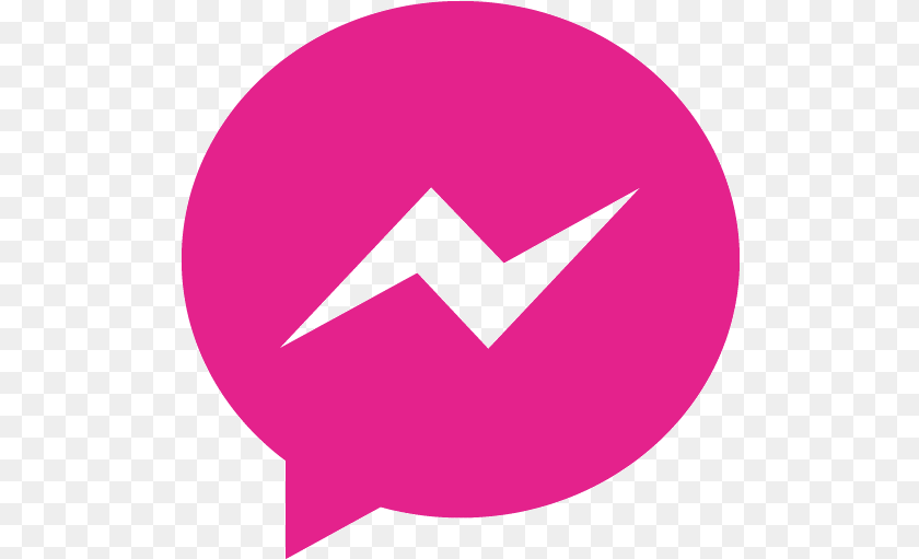 512x511 Pink Messenger Icon, Symbol, Logo, Disk Transparent PNG