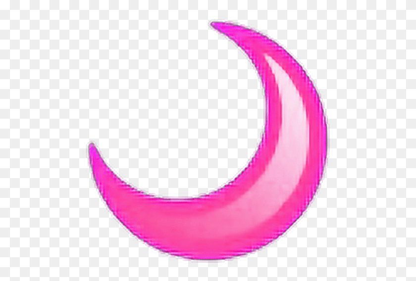507x508 Pink Moon Bynisha Emoji Pastel Tumblr Girlyfreetoedi Emoji Pink Tumblr Transparent, Planta, Cuerno, Sección De Latón Hd Png Descargar