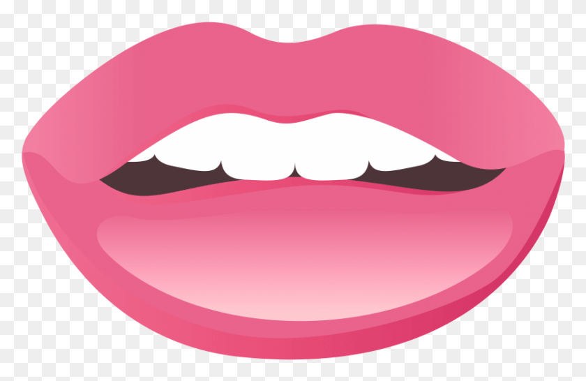 833x520 La Boca Rosada Png, Dientes, Labio Hd Png