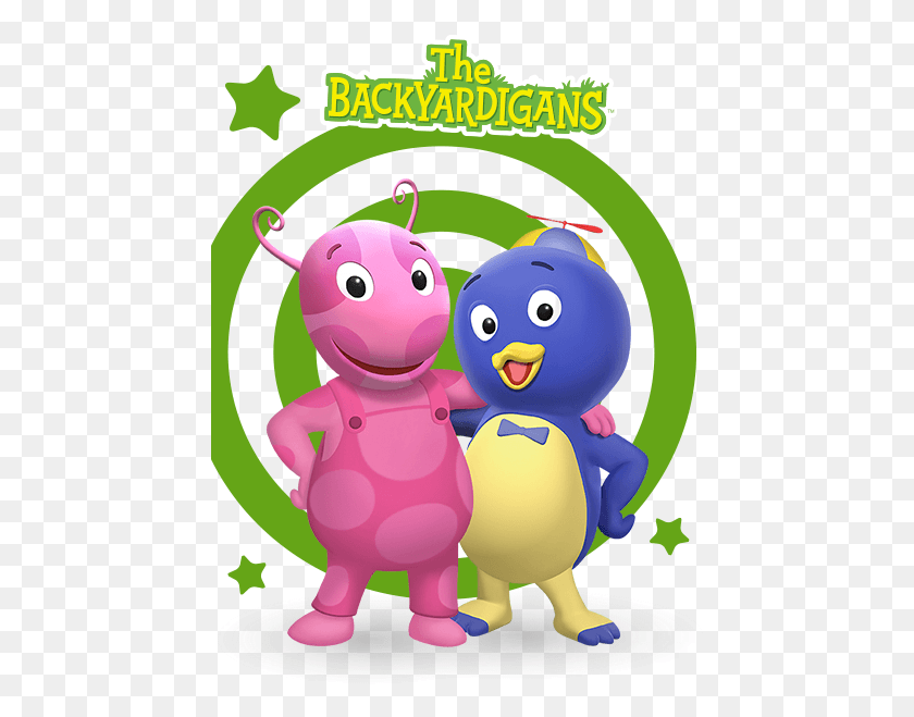 453x599 Pink On Pink Polka Dot Overalls Backyardigans Pablo And Uniqua, Toy, Plush, Crowd HD PNG Download