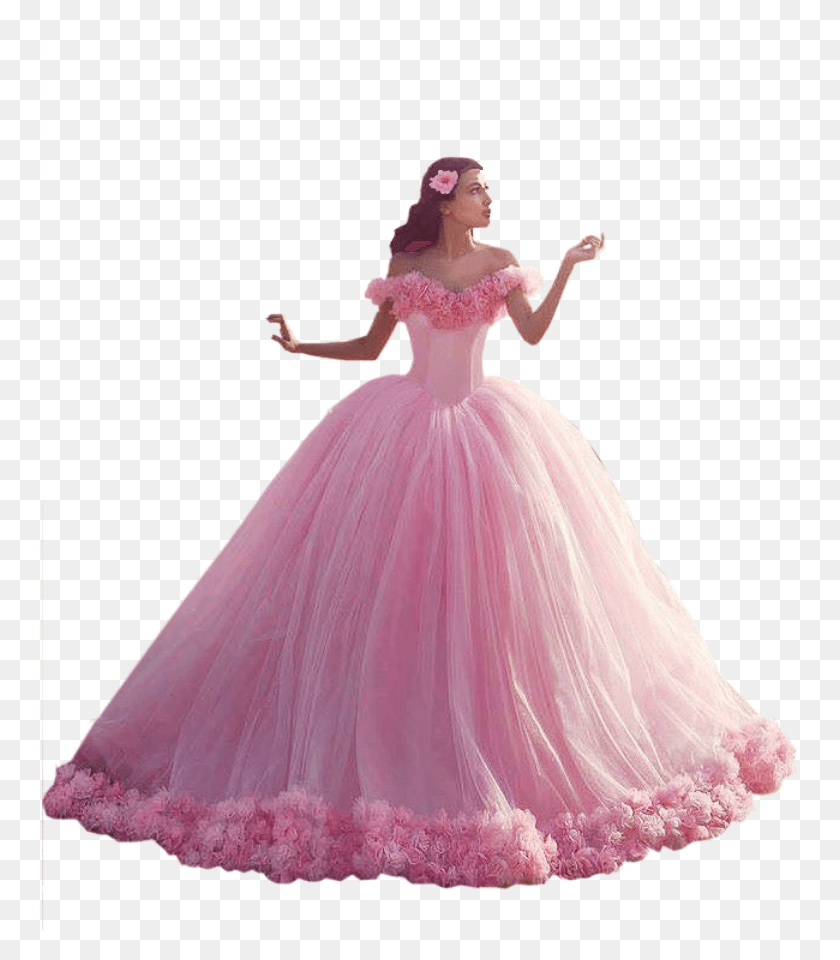 757x900 Pink Paint Prinzessin Kleid Rosa Damen, Clothing, Apparel, Wedding Gown HD PNG Download