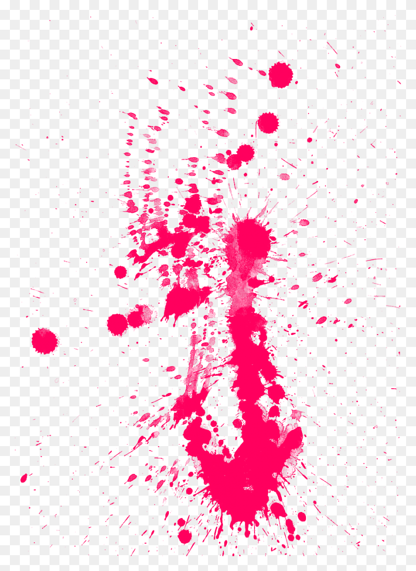 893x1251 Pink Paint Splatter Freetoedit Ink Splatter, Graphics, Purple HD PNG Download