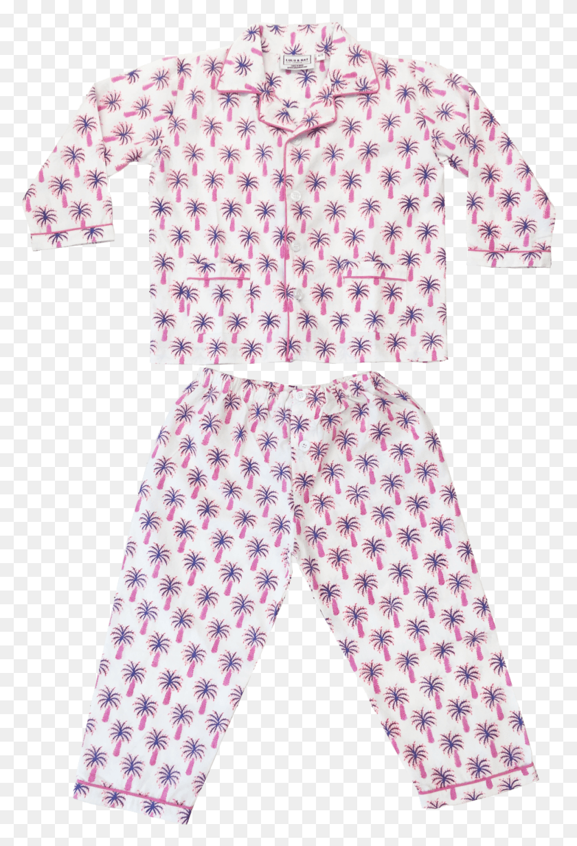 971x1459 Pink Palm Tree Kids Pyjamas, Clothing, Apparel, Pajamas HD PNG Download