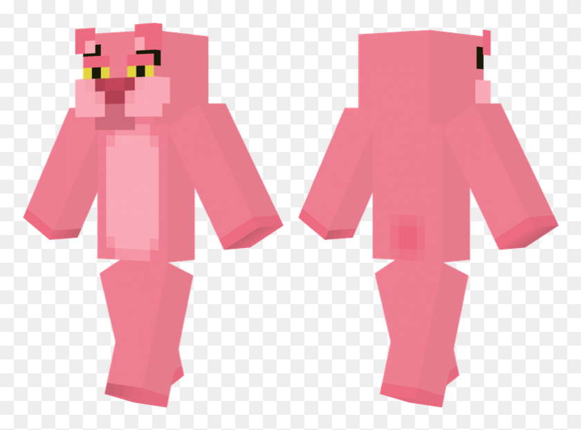 782x564 Pink Panther Minecraft Green Steve Skin, Cross, Symbol, Text HD PNG Download