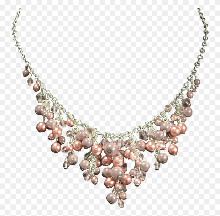 754x764 Pink Pearl Necklace Jewelry Freetoedit Pearls Necklace Transparent Background, Accessories, Accessory HD PNG Download
