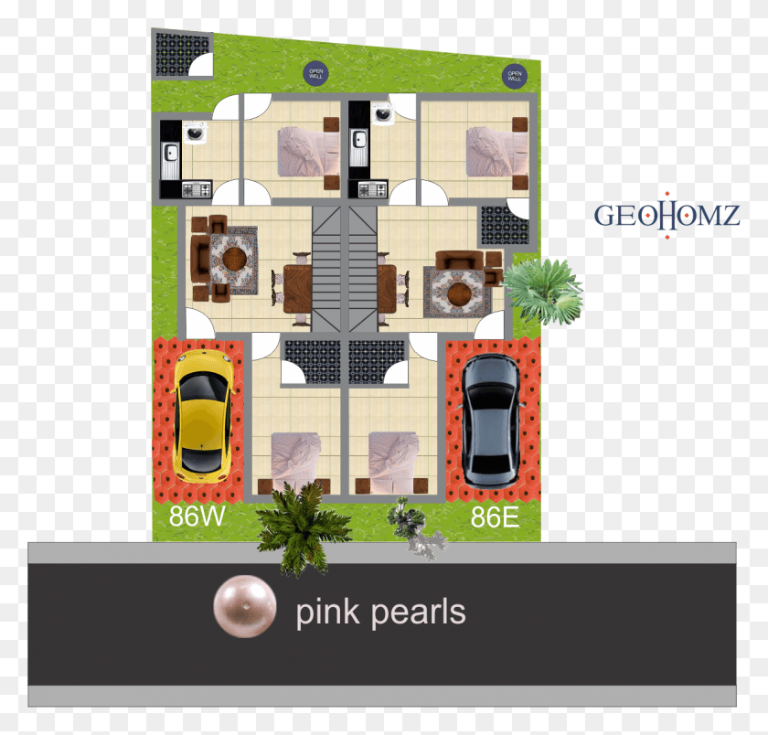 1177x1123 Pink Pearl Plans Floor Plan, Floor Plan, Diagram HD PNG Download