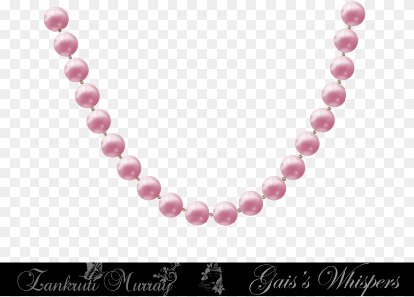 Pink Pearls Plain Mangalsutra Chain, Accessories, Jewelry, Necklace, Bead Sticker PNG