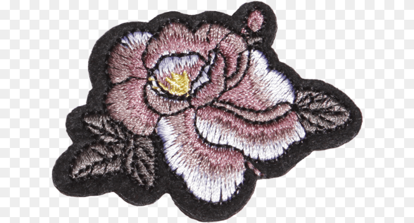 635x452 Pink Peony Motif Embroidery Patch Artificial Flower, Pattern, Home Decor, Applique, Mammal PNG