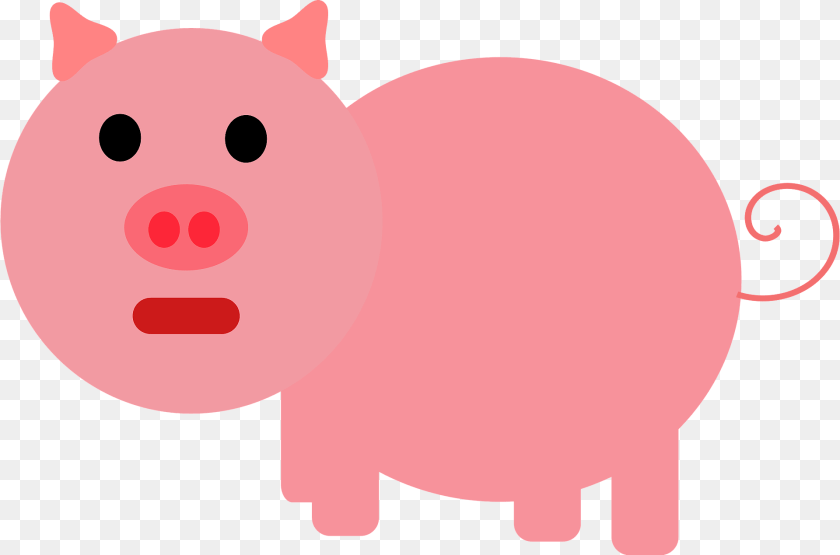 Pink Pig Clipart, Piggy Bank, Animal, Bear, Mammal Transparent PNG